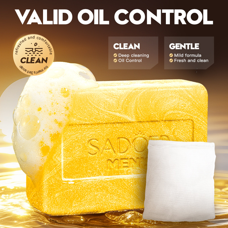 Castor Oil Soap - Luxury Men'S 3-In-1 Golden Cleansing Soap:
