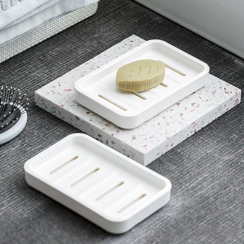 Soap Dish Draining - 2PCS Soap Dish Plastic Soap Holder
