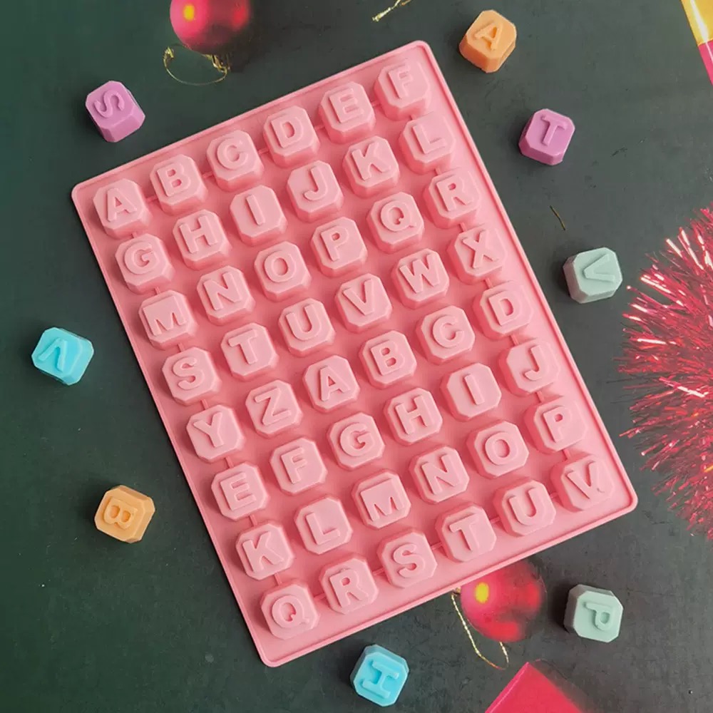 Soap Making Utensils - 48 Letter Enghish Alphabet letter Silicone