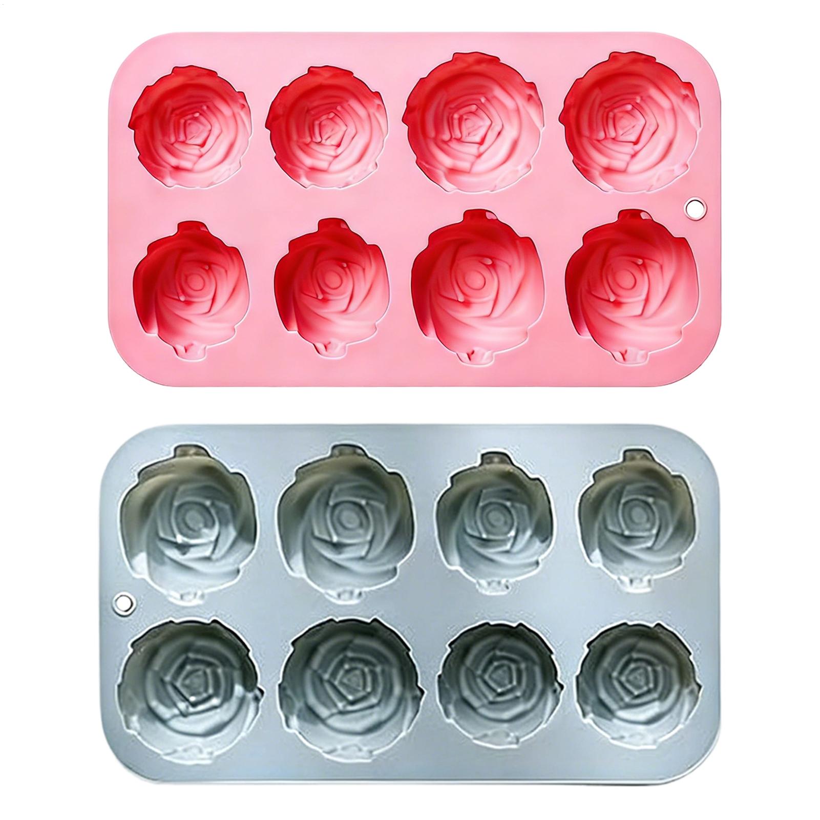 Soap Making Diy - 8 Holes Rose Flower Silicone Molds