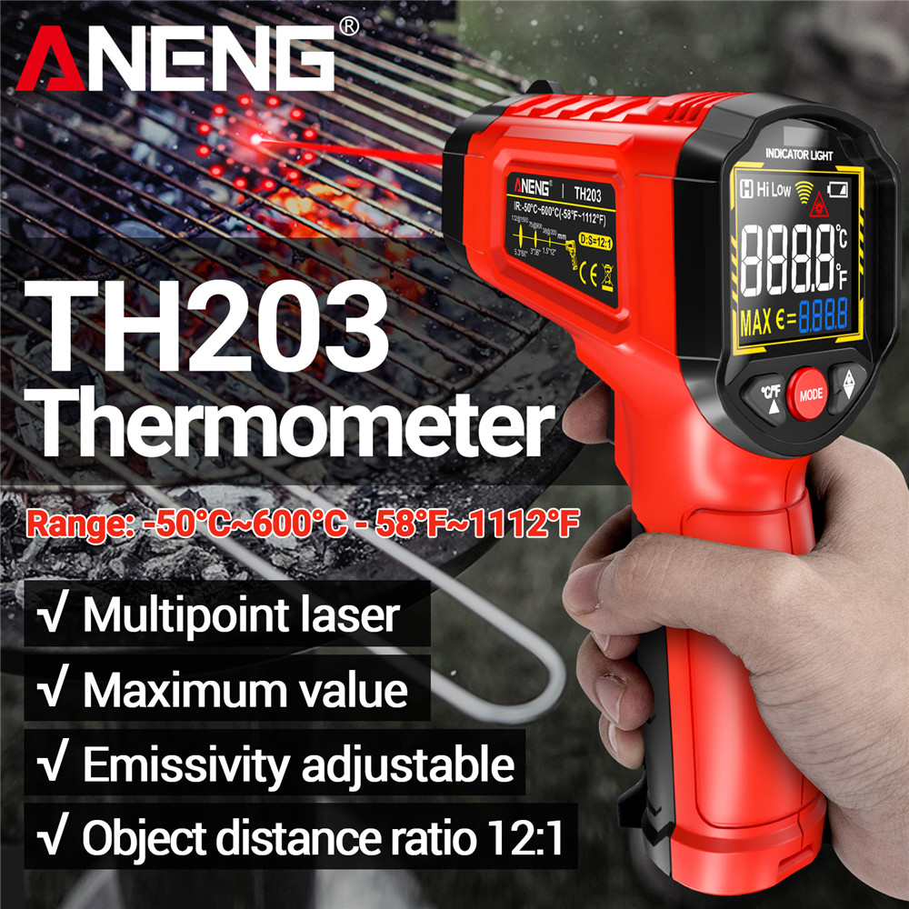Soap Making Thermometer - ANENG TH203 Smart Industrial Infrared Thermometer