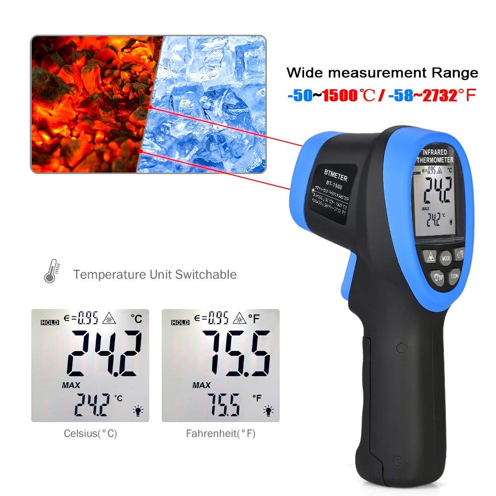 -50℃ to 1500℃ Laser Thermomete - Soap Making Thermometer 评论和价格