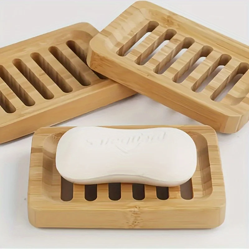 Bamboo Case Tray Wooden Preven - Soap Dish Draining 评论和价格