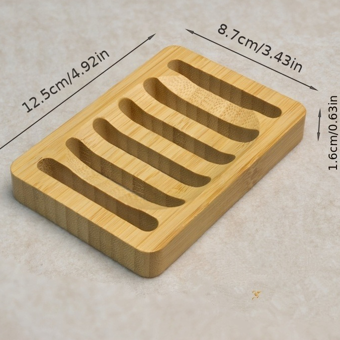 Bamboo Case Tray Wooden Preven - Soap Dish Draining 评论和价格
