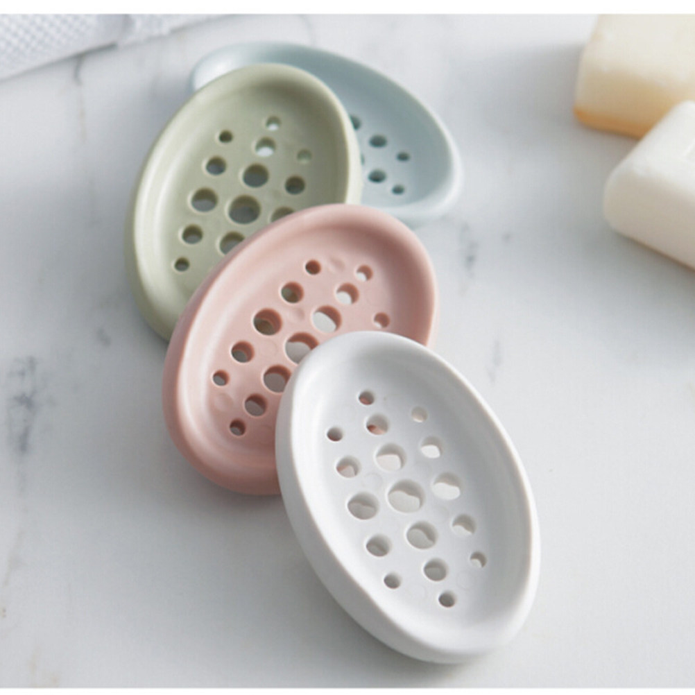 Silicone Soap Dish Oval Shape  - Soap Dish Draining 评论和价格