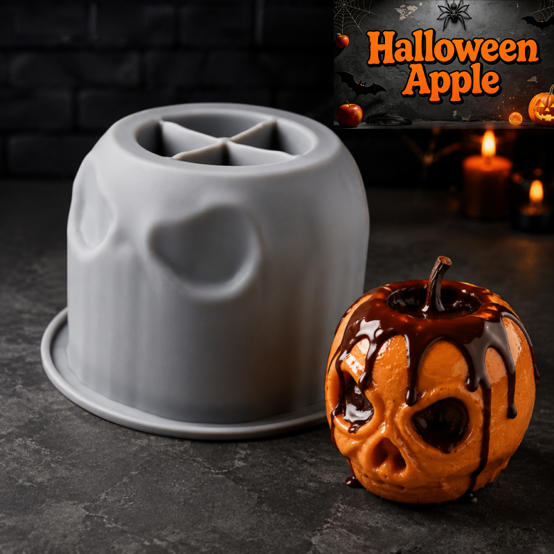 Halloween skull apple silicone - Soap Making Diy 评论和价格
