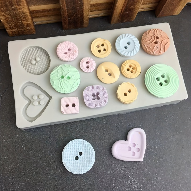 Buttons Shape Silicone Mold Si - Soap Making Utensils 评论和价格