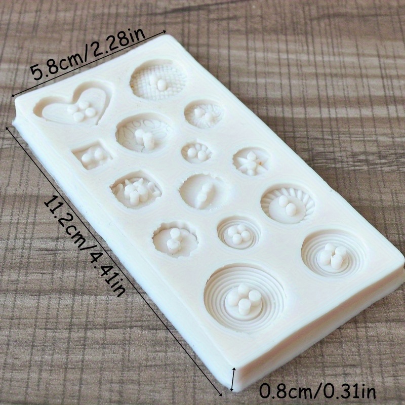 Buttons Shape Silicone Mold Si - Soap Making Utensils 评论和价格