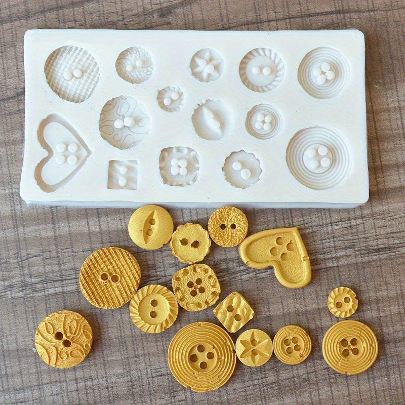 Buttons Shape Silicone Mold Si - Soap Making Utensils 评论和价格
