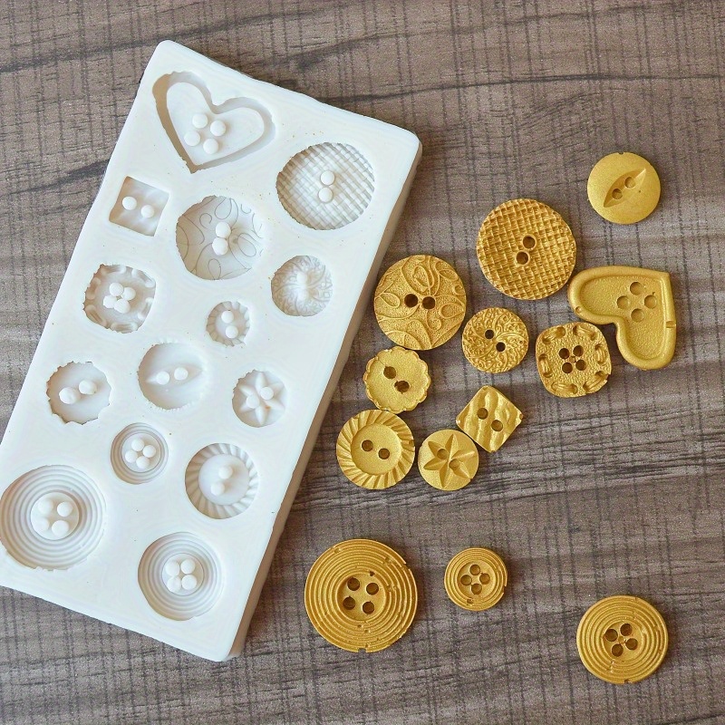 Buttons Shape Silicone Mold Si - Soap Making Utensils 评论和价格