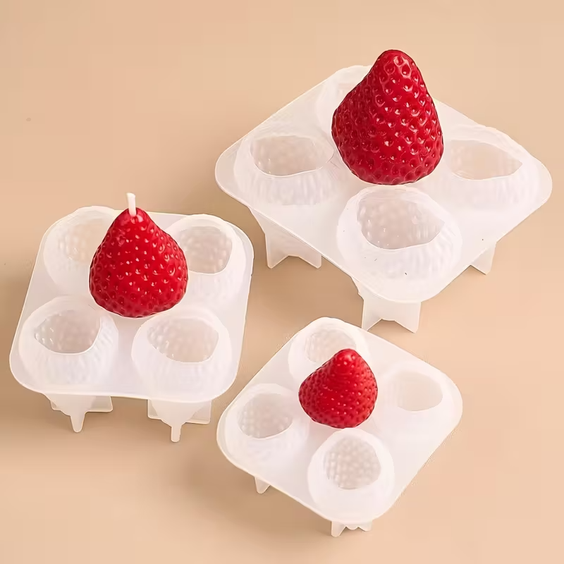 Strawberry Silicone Candle Mol - Soap Making Diy 评论和价格