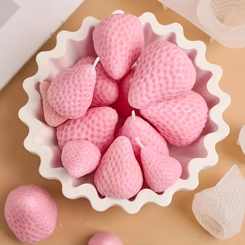 Strawberry Silicone Candle Mol - Soap Making Diy 评论和价格