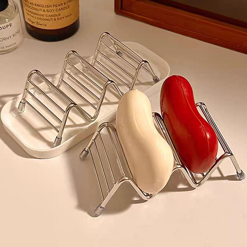 1pcs Stainless Steel Soap Rack - Soap Dish Draining 评论和价格