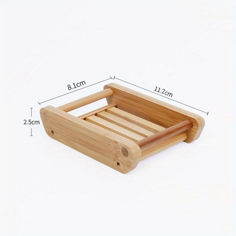 1Pc Bamboo Soap Box Oval Soap  - Soap Dish Draining 评论和价格