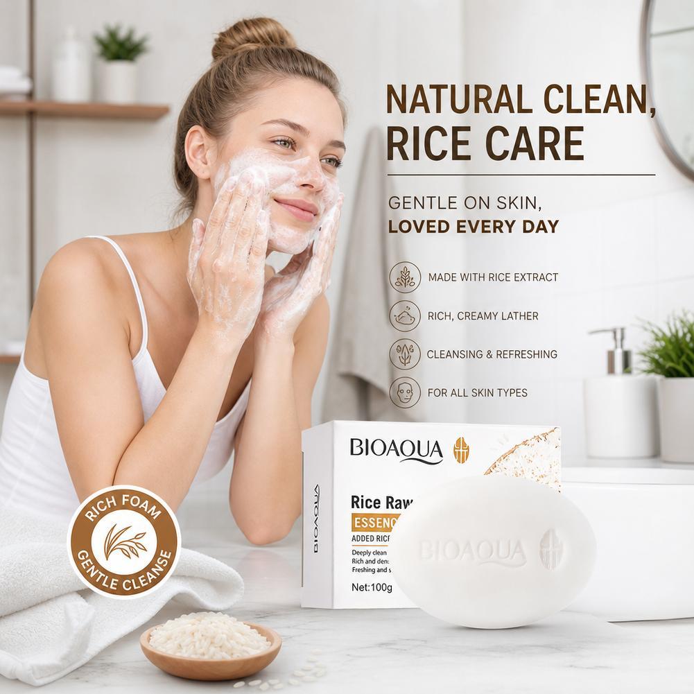 BIOAQUA White Rice Raw Pulp Fa - Castor Oil Soap 评论和价格