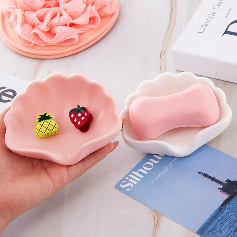 Cute Bow Heart Shaped Ceramic  - Soap Dish Draining 评论和价格
