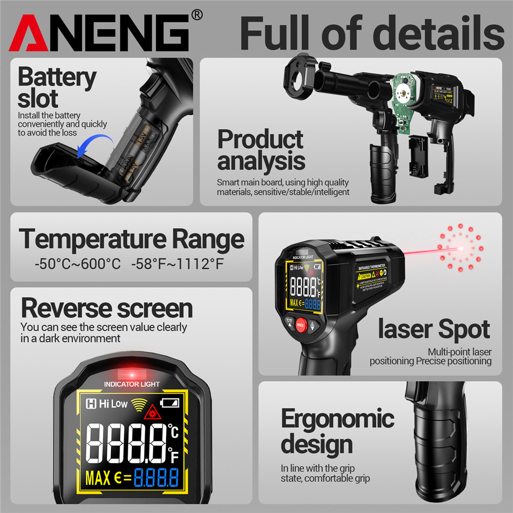 ANENG TH203 Smart Industrial I - Soap Making Thermometer 评论和价格