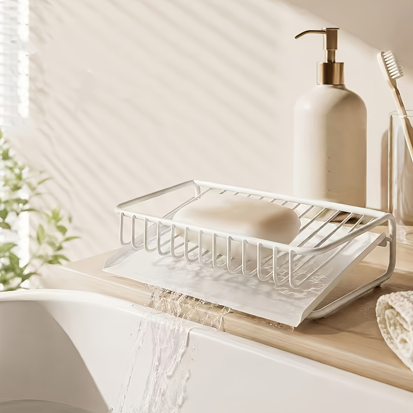 1pc Plastic Soap Dish With Dra - Soap Dish Draining 评论和价格
