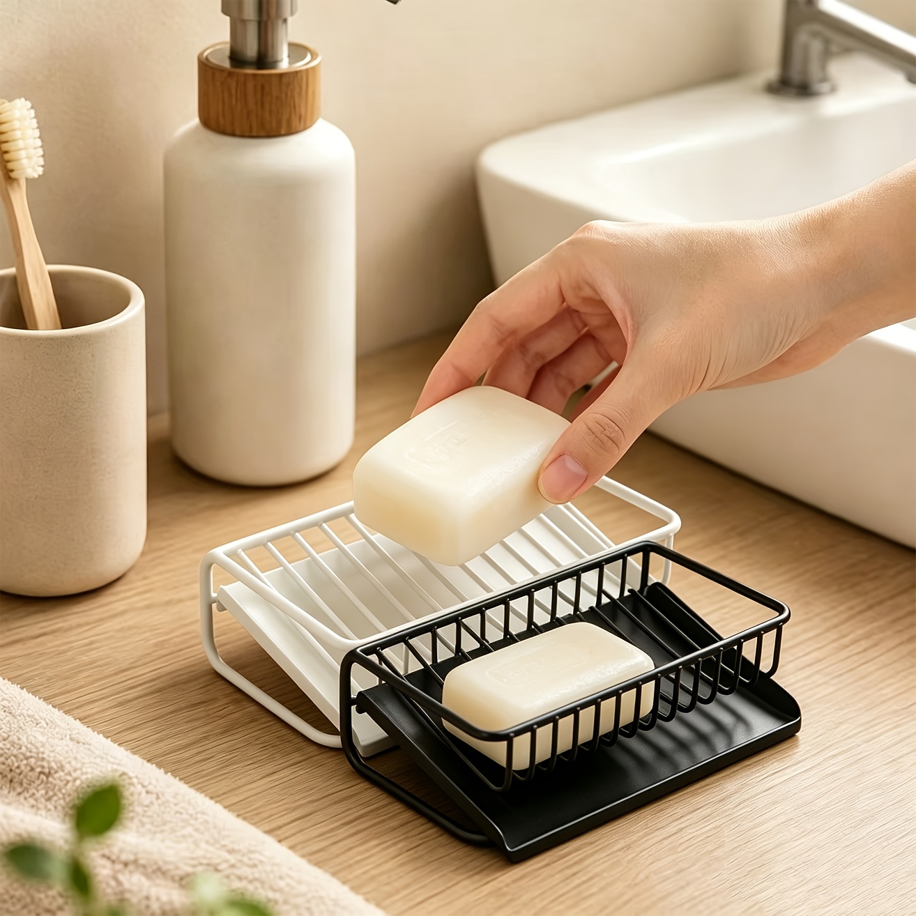 1pc Plastic Soap Dish With Dra - Soap Dish Draining 评论和价格