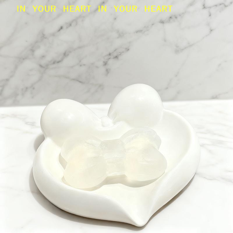 【X】Heart Shaped Soap Dish Cera - Soap Dish Draining 评论和价格