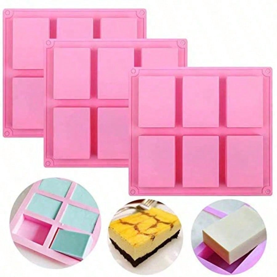 1-2 Pack 6‑Cavity DIY Silicone - Soap Making Utensils 评论和价格