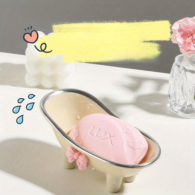 Cute Plastic Bathroom Soap Dis - Soap Dish Draining 评论和价格