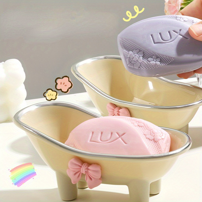 Cute Plastic Bathroom Soap Dis - Soap Dish Draining 评论和价格