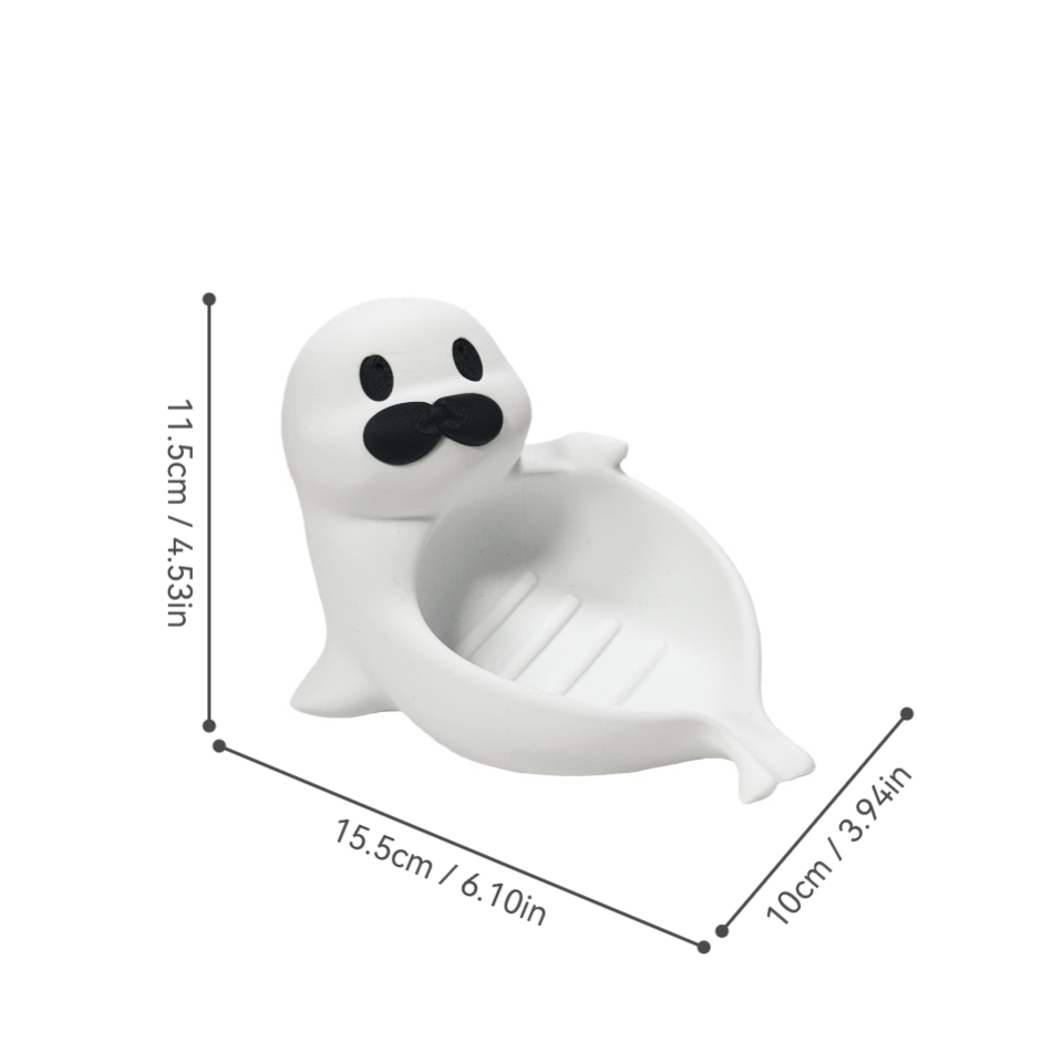 Seal Shaped Soap Dish, Cute An - Soap Dish Draining 评论和价格