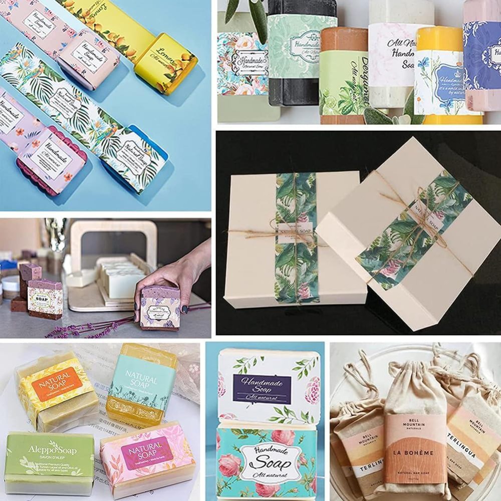90PCS Handmade Wrap Label Tape - Kraft Soap Label 评论和价格