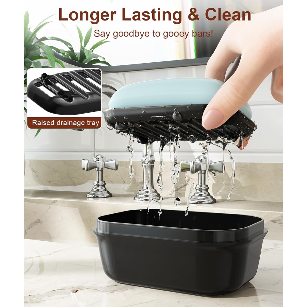 Leakproof Soap Dish Container  - Soap Dish Draining 评论和价格